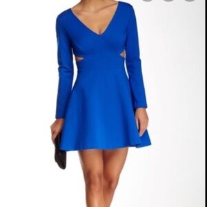 Halston Heritage size 14  NWOT cobalt blue cut out dress